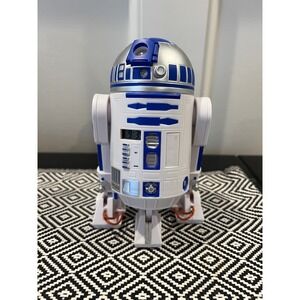 Zeon Star Wars R2-D2 Projection Alarm Clock Blue White Good Sound Effects 6.5in